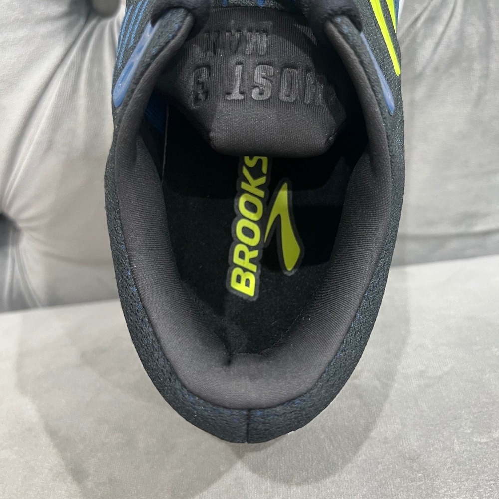 Brooks Ghost Max 3 Running Shoes Mens 12 Black/Navy/Acid Lime Athletic Sneakers - Picture 6 of 11